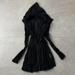 archive ジップアップパーカー 透け感 ダークコアパンクグランジ平成y2k