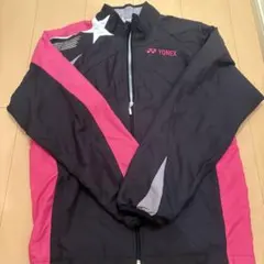 YONEX ジップアップジャケット 黒/ピンク