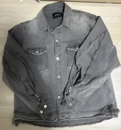 GRANCY グランシージップデザインデニムシャツジャケット M グレー 