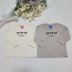 りんご様専用 2枚セット 90 ミッキー ミニー 男女双子