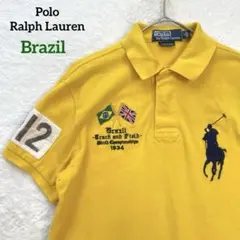 希少！ ラルフローレン ビッグポニー BRAZIL 刺繍 半袖ポロ
