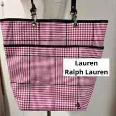 美品◇Lauren Ralph Lauren◇千鳥格子柄トートバッグ◇