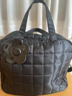 MARY QUANT ブラック ボストンバッグ