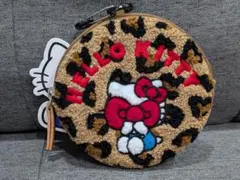 【新品未使用タグ付き】ハローキティ レオパード柄 サガラサークルポーチ