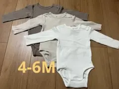 H&M リブボディスーツ　3枚セット (ベージュ, ホワイト, ブラウン)