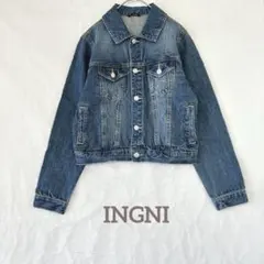 【イング】Gジャン 上着 アウター コットン デニム 長袖 Ｍ ショート丈