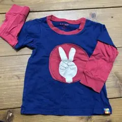 LoZoo 長袖カットソー 3T ネイビー/レッド