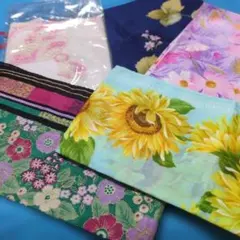 大判ハンカチ＆ハンドメイド・レディース ハンカチ 5枚セットのサムネイル