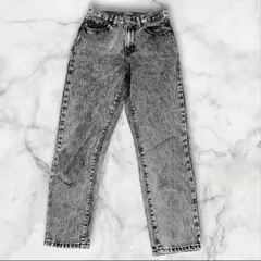 【ページボーイ】デニムパンツ　ジーパン　ケミカルウォッシュ　テーパード　綿　Sのサムネイル