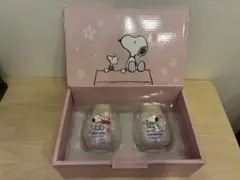 SNOOPY 2 PIECE GLASS SET 桜デザイン