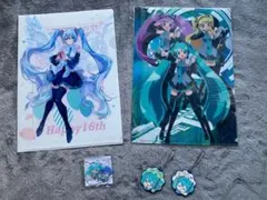初音ミク【５点セットまとめ売り】キーホルダー、クリアファイル、アクキー