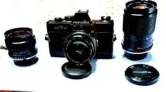 Minolta SRT101 フィルムカメラ、本体 レンズ3本付きのサムネイル