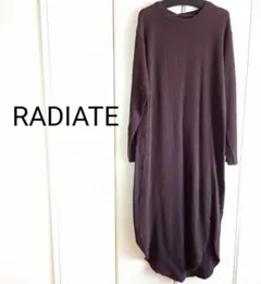 【未使用タグ付き】RADIATE ロングリブニットワンピース　ブラウン