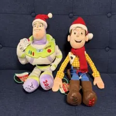 ディズニー　トイストーリー　ウッディー　バズライトイヤー　クリスマス　ぬいぐるみ