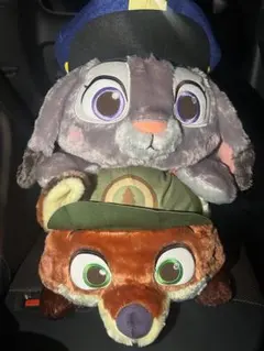 ズートピア２　赤いほっぺ寝そべり　ジュディ　ニック　ねそべり　ぬいぐるみ　ナムコ