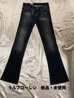 ラルフローレン　ブーツカットデニム W25 ダークブルー