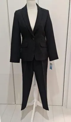 新品 Newlyme 洗えるパンツスーツ ストライプ