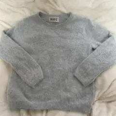 ROPE グレー クルーネックセーターMサイズ モヘアになります