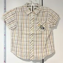 familiar ファミリア 半袖チェックシャツ 90cm