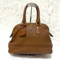 【美品】CELINE セリーヌ ハンドバッグ ボストンバッグ レザー ブラウン