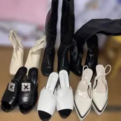 ロングブーツ　ヒール　6点セット