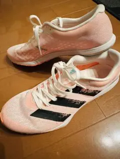 adidas adizero ランニングシューズオレンジホワイト【中古・箱無し】