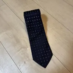 Ermenegildo Zegna ネイビー シルク ネクタイ