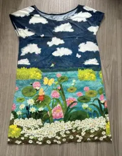 【フランシュリッペ】親指姫ワンピース 森柄 メルヘン 総柄