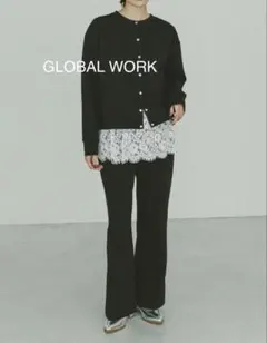 GLOBAL WORKグローバルワークダンボールフレアパンツのサムネイル