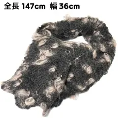 ふわもこ　ループヤーン　大判ストール　マフラー　グレー　ピンク　秋冬　レディース