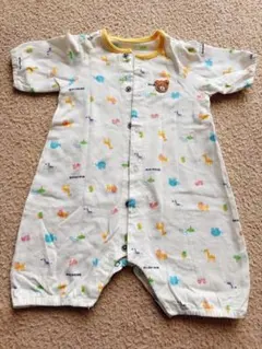 MIKIHOUSE 動物柄 コットンロンパース 50-60cm