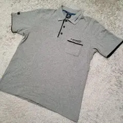 DUNLOP REFINED ポロシャツ グレー メンズ　Ｌ ゴルフウエア