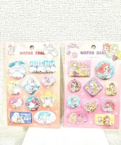 ウォーターシール　ディズニープリンセス　　ベイマックス 水シール　セット