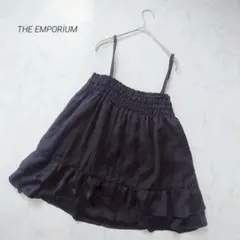 THE EMPORİUM キャミソール ティアード フリル 夏コーデ 黒 Mのサムネイル