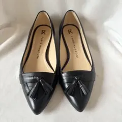 極美品★FABIO RUSCONI タッセル付レザーローファー　黒36