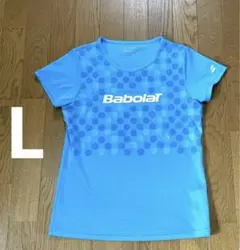 バボラ　Tシャツ（L）　テニス　バドミントン　軽量　高通気性　明るいブルー