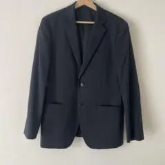 ユニクロ プレミアム ウール セットアップ スーツ メンズ Ｌサイズ ネイビー