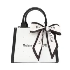 メゾンドフルール　スカーフ付き2Wayバッグ ブラック