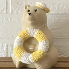しろくま貯金箱用❁⃘*.゜着せ替え❁⃘*.゜浮き輪&水兵帽2点セット