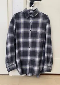 Niko and… チェック柄長袖シャツ グレーパープル