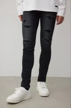 AZUL BY MOUSSY ダメージスキニー ストレッチのサムネイル
