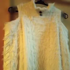 レースアップニットワンピース