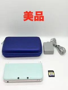 【美品】ニンテンドー3dsll ミントホワイト　本体　充電器　ポーチ付き