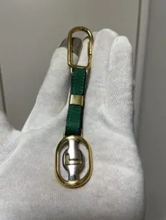 LANCEL カラビナ型キーホルダー 緑色のサムネイル