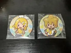 セガ　ラッキーくじ　初音ミク　ふわぷち　E賞缶バッジ　鏡音レン　鏡音リン