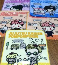 呪術廻戦サンリオコラボミニタオル、七海建人、乙骨裕太、虎杖悠仁、禅院真希5枚