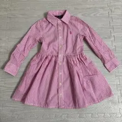 ラルフローレン　2T ピンク　ストライプ　ワンピース