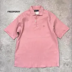 【極美品】フレッドペリー　リネン　シャツ　ピンク　半袖のサムネイル
