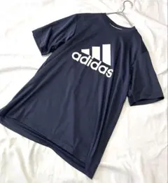 アディダス　Tシャツ スポーツ　XLサイズ 紺色　ネイビー　古着