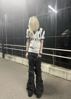 コーティングフレアデニム ブラック arahive y2k opium swag